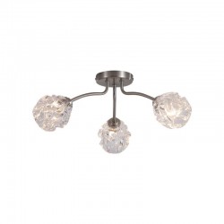 78921-006 Gold 3 Light Semi Flush with Decorative Glass