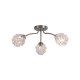 78921-006 Gold 3 Light Semi Flush with Decorative Glass