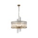 79019-006 Brushed Gold 6 Light Centre Fitting with Clear Glass Rods