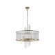 79019-006 Brushed Gold 6 Light Centre Fitting with Clear Glass Rods