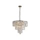 79024-006 Antique Brass 5 Light Chandelier with Clear Crystal
