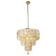 71878-006 Satin Brass 5 Light Chandelier with Champagne Crystal