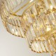 71878-006 Satin Brass 5 Light Chandelier with Champagne Crystal