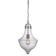 54931-006 Satin Silver Pendant with Clear Glass