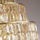 71879-006 Satin Brass 13 Light Chandelier with Champagne Crystal