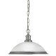 32820-006 Satin Silver Pendant with Alabaster Glass