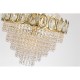 79027-006 Satin Brass 6 Light Chandelier with Crystal