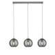 54939-006 Chrome 3 Light over Island Fitting with Smoked Glasses
