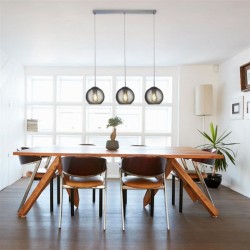 54939-006 Chrome 3 Light over Island Fitting with Smoked Glasses