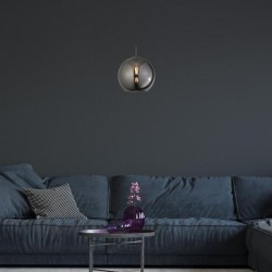 54942-006 Chrome Globe Pendant with Smoked Glass ∅ 35 cm