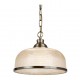 20951-006 Antique Brass Pendant with Textured Glass