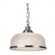 20952-006 Satin Silver Pendant with Textured Glass