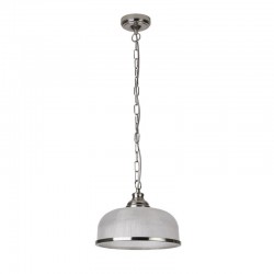 20952-006 Satin Silver Pendant with Textured Glass