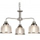 20954-006 Satin Silver 3 Light Centre Fitting with Textured Glasses