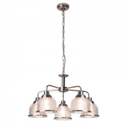 20956-006 Satin Silver 5 Light Centre Fitting with Textured Glasses 20956-006 Satin Silver 5 Light Centre Fitting with Textured Glasses