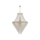 79028-006 Satin Brass 28 Light Chandelier with Crystal