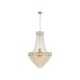 79029-006 Satin Brass 11 Light Chandelier with Crystal