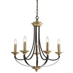 53835-006 Dark Bronze & Brown 5 Light Centre Fitting