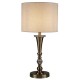 20887-006 Linen Shade & Antique Brass Table Lamp