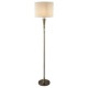 20888-006 Linen Shade & Antique Brass Floor Lamp