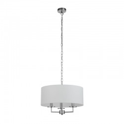 20891-006 Satin Silver 3 Light Pendant with White Shade 20891-006 Satin Silver 3 Light Pendant with White Shade