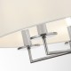 20892-006 Satin Silver 5 Light Pendant with White Shade