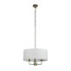 20893-006 Antique Brass 3 Light Pendant with White Shade