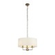 20893-006 Antique Brass 3 Light Pendant with White Shade