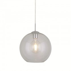 20943-006 - Chrome Globe Pendant ∅ 25 cm with Clear Glass 20943-006 - Chrome Globe Pendant ∅ 25 cm with Clear Glass