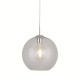 20948-006 - Free LED Big Globe Bulb Included - Chrome Globe Pendant ∅ 30 cm