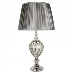21065-006 Clear Glass Table Lamp with Grey Shade