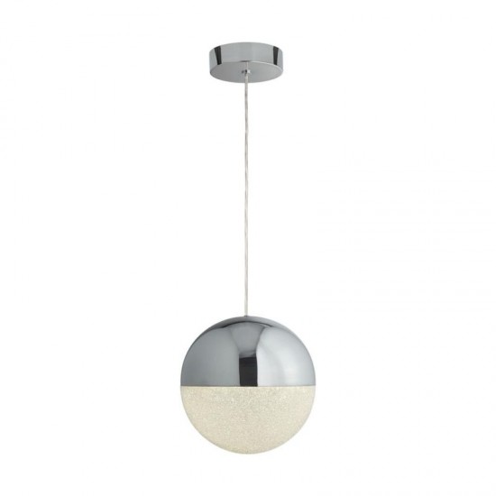 21139-006 Crushed Ice & Chrome Small Pendant 21139-006 Crushed Ice & Chrome Small Pendant