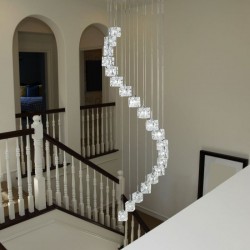 21200-006 Chrome 20 Light LED Cluster Pendant with Crystal 21200-006 Chrome 20 Light LED Cluster Pendant with Crystal