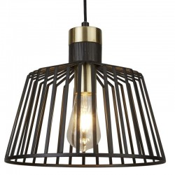 21301-006 Black & Satin Brass Pendant