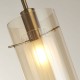71913-006 Bronze Pendant with Amber & Frosted Glass