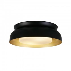 75527-006 Black & Gold Flush with White Diffuser