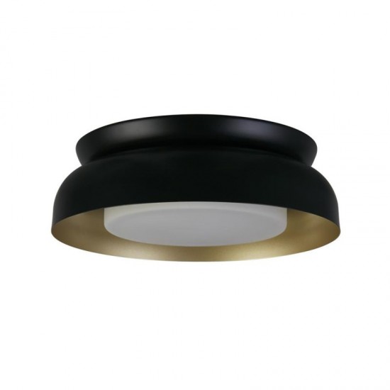 75527-006 Black & Gold Flush with White Diffuser