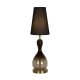 75480-006 Black Ombre Glass Table Lamp with Black Linen Shade