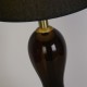 75480-006 Black Ombre Glass Table Lamp with Black Linen Shade