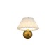 79042-006 Gold Rechargeable LED Wall Lamp with White Pleated Shade