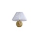 79042-006 Gold Rechargeable LED Wall Lamp with White Pleated Shade