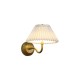 79042-006 Gold Rechargeable LED Wall Lamp with White Pleated Shade