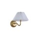 79042-006 Gold Rechargeable LED Wall Lamp with White Pleated Shade