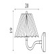 79042-006 Gold Rechargeable LED Wall Lamp with White Pleated Shade