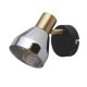 71919-006 Black & Satin Brass Spotlight with Smoked Glass