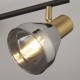 71921-006 Black & Satin Brass 3 Spotlights with Smoked Glasses