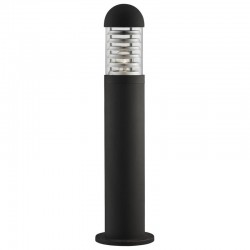 23813-006 Black Bollard with Clear Diffuser