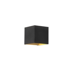 79063-006 Black and Gold Up & Down Square Wall Lamp
