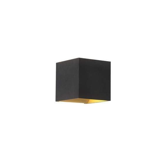 79063-006 Black and Gold Up & Down Square Wall Lamp