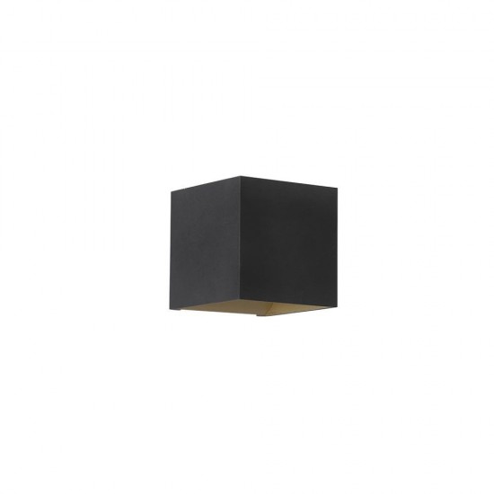 79063-006 Black and Gold Up & Down Square Wall Lamp